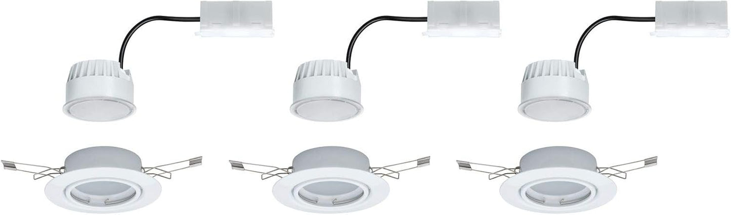 Einbauleuchte LED Base Set (3 Stück, nicht dimmbar), LED Coin, Nicht dimmbar, Weiss Matt