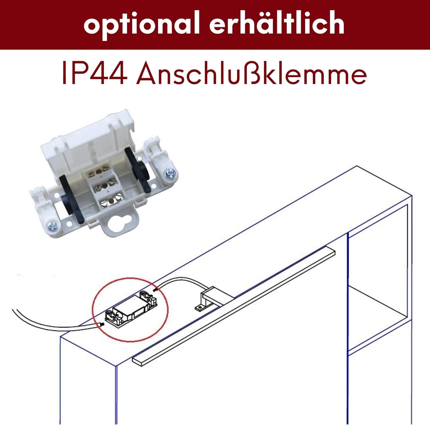 Spiegellampe, Verchromt - Warmweiss