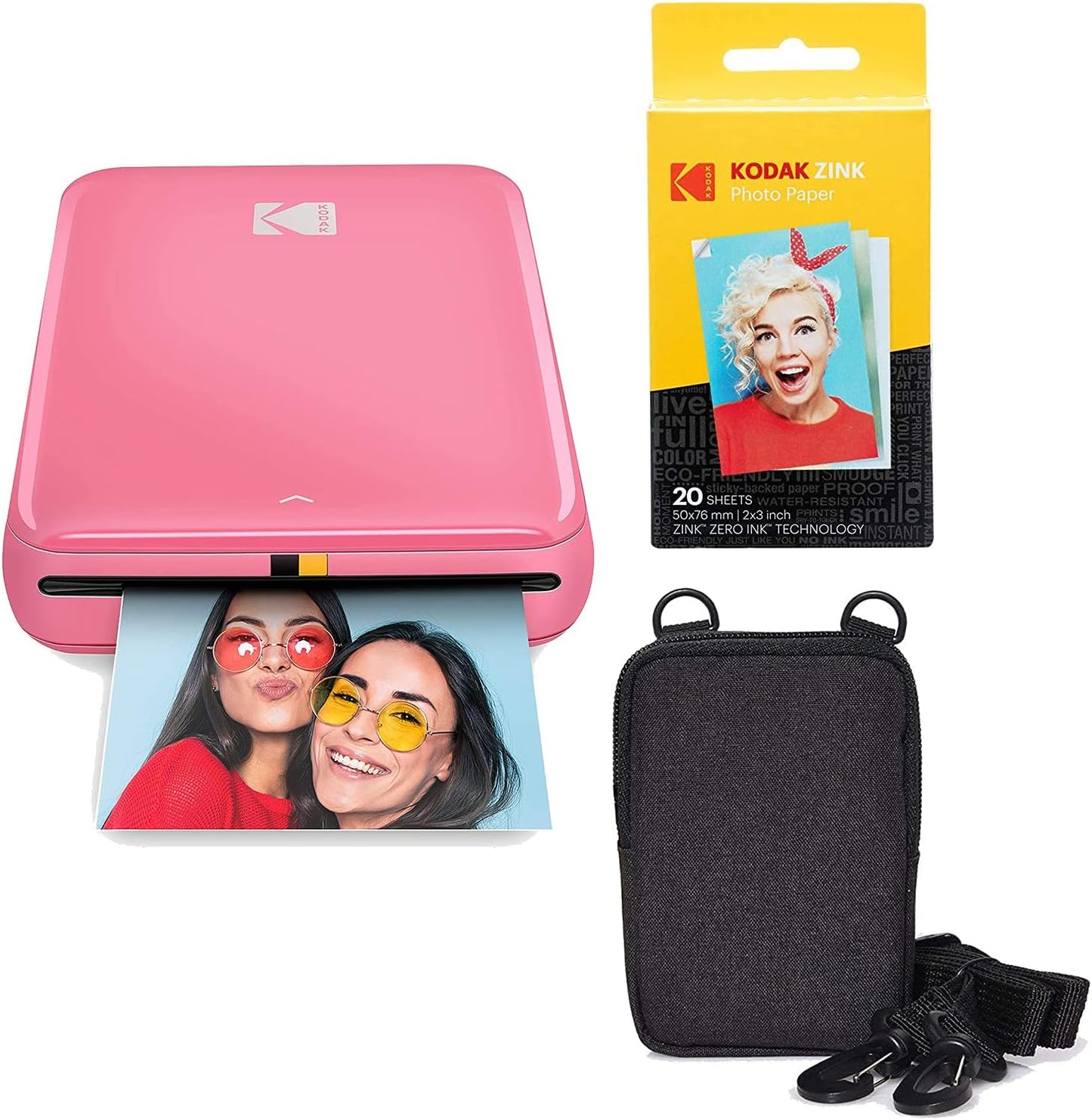 Step Printer - Mobiler Fotodrucker, Rosa Starterpaket Single