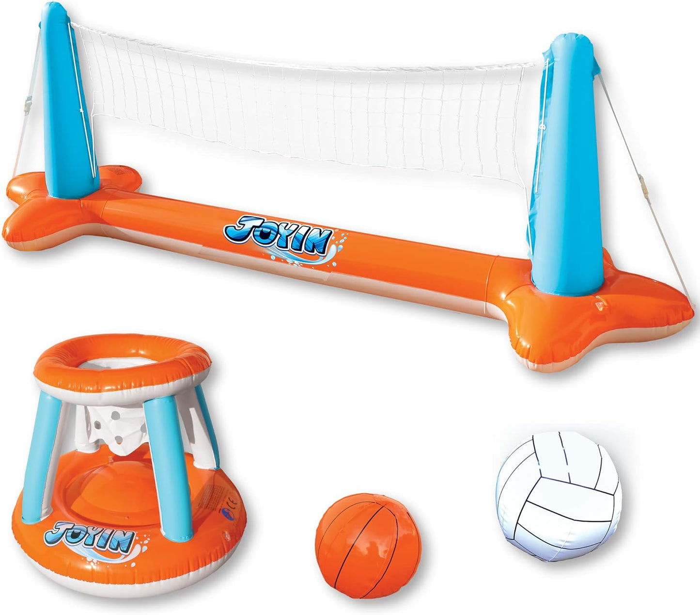 Aufblasbares Volleyball & Basketball Set, Orange