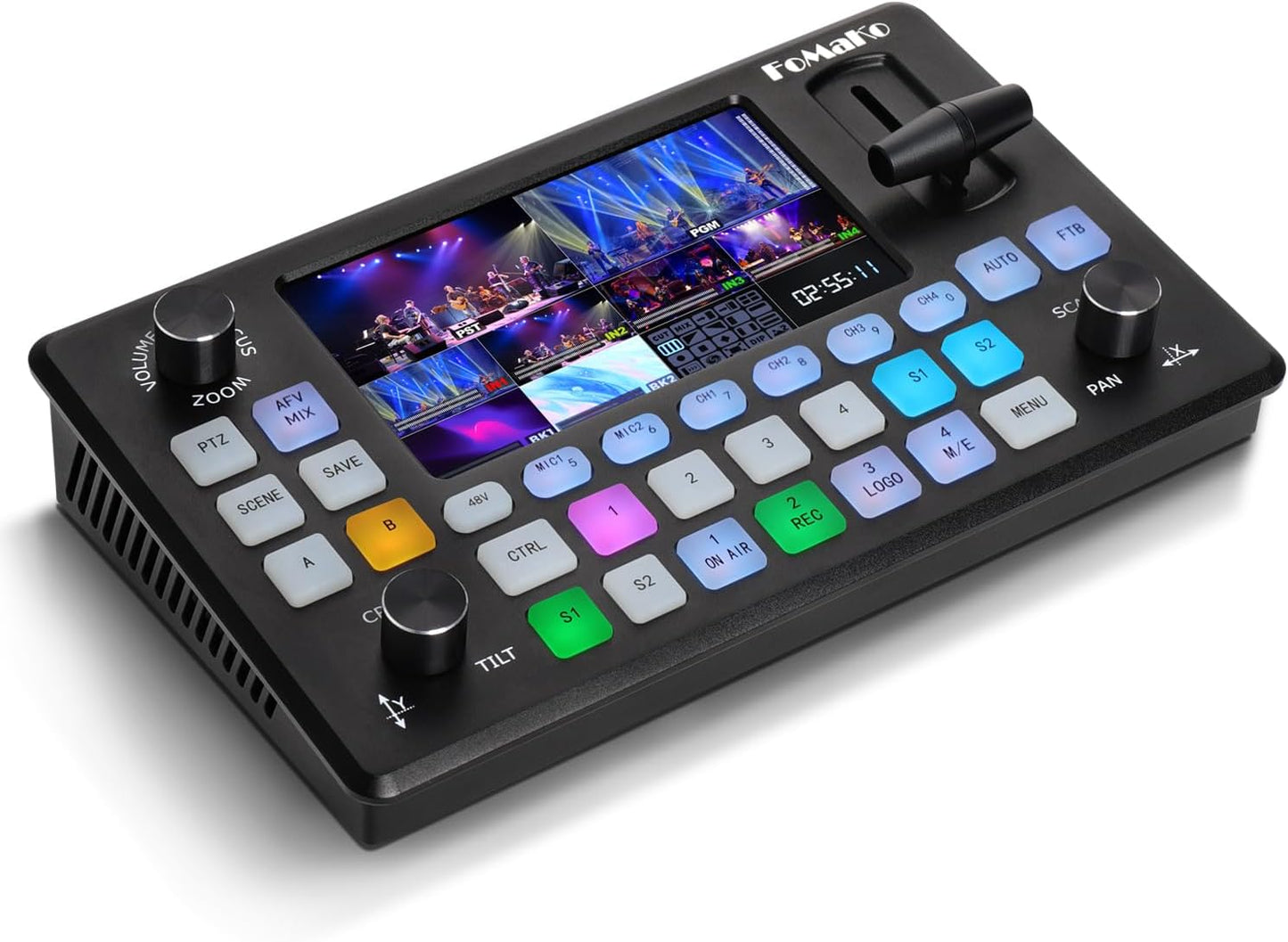 Video Mixer Switcher mit PTZ-Steuerung, 1080P 60FPS HDMI Video Switcher