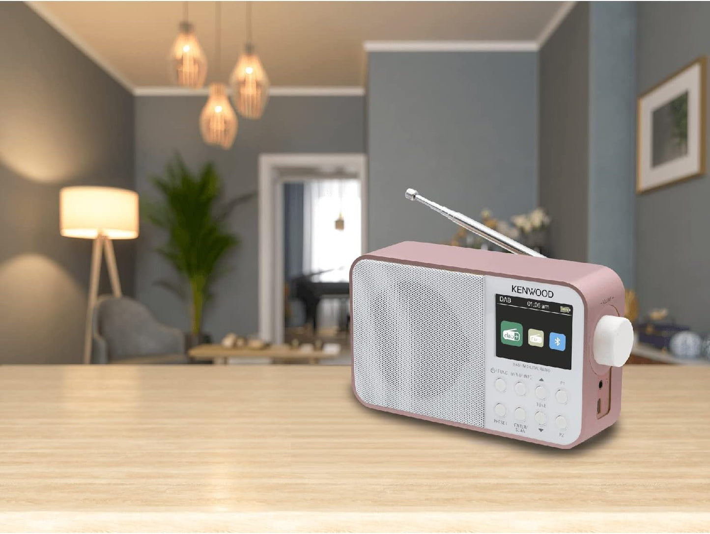 Tragbares DAB+ Radio CR-M30DAB-R, Roségold-Weiss