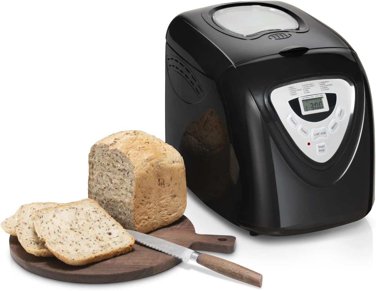 Brotbackautomat mit Digital-Timer und Warmhaltefunktion