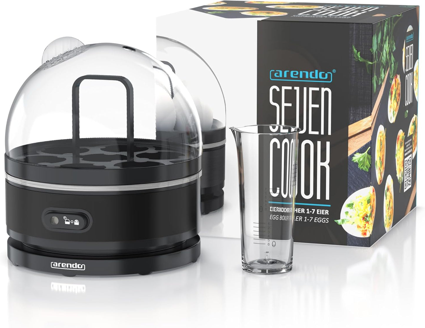 Eierkocher Sevencook mit Warmhaltefunktion, E: Schwarz