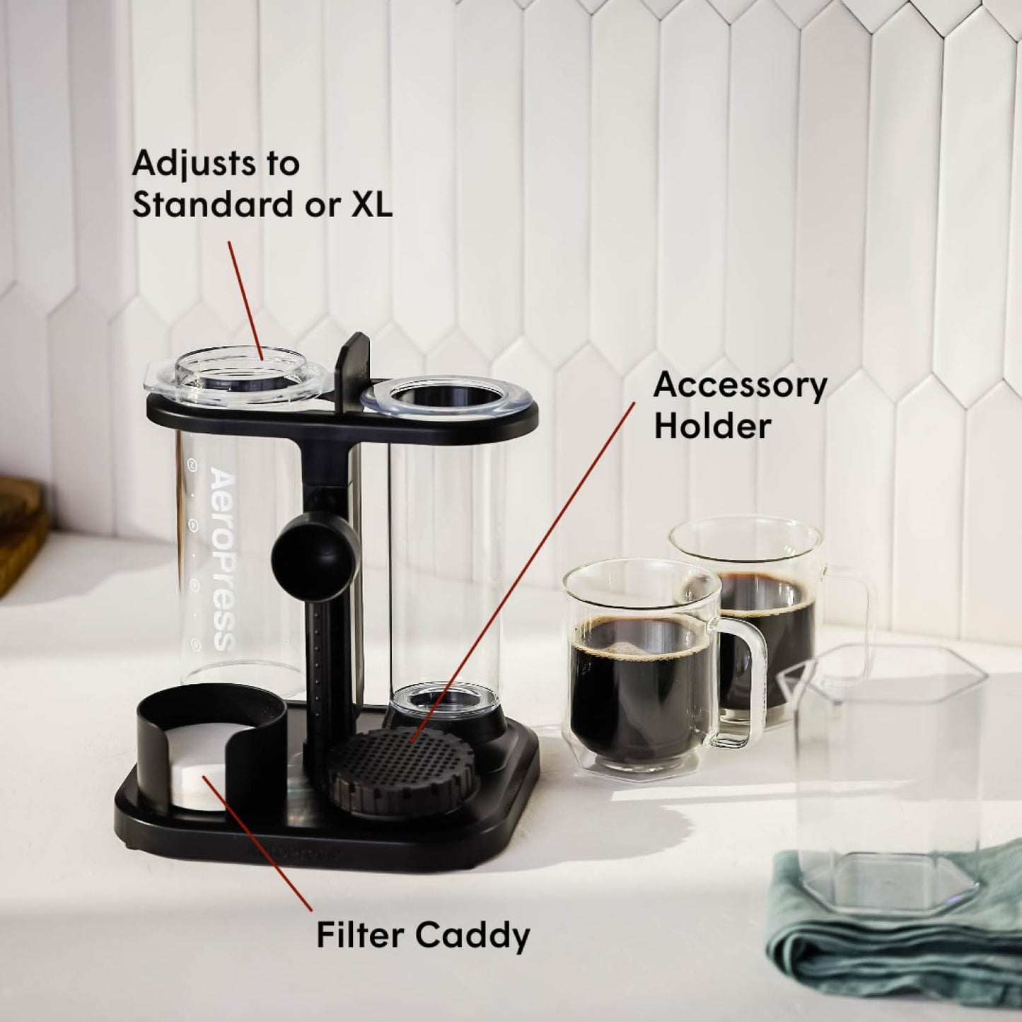 Organizer-Ständer für AeroPress Kaffeebereiter, Gummi
