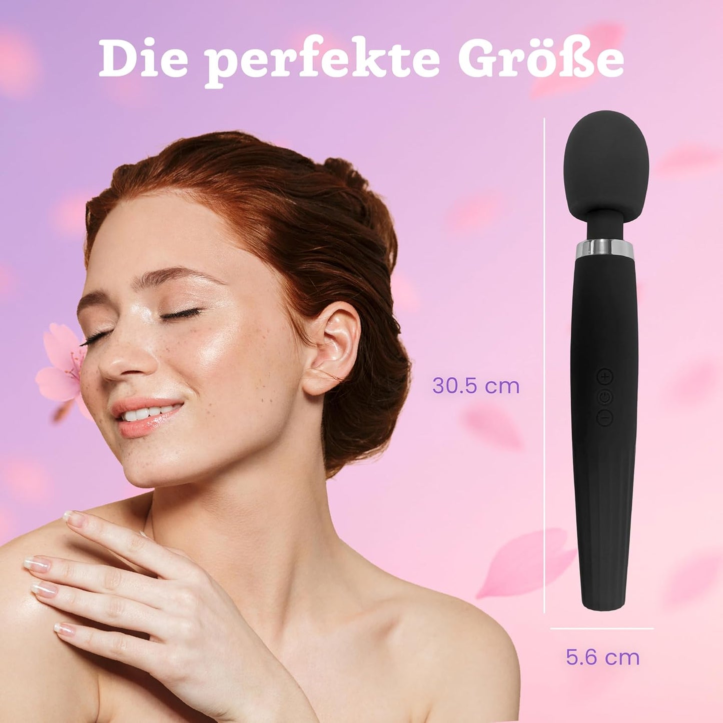 Deluxe Vibrator mit 5 Vibrationsmodi, Tiefschwarz