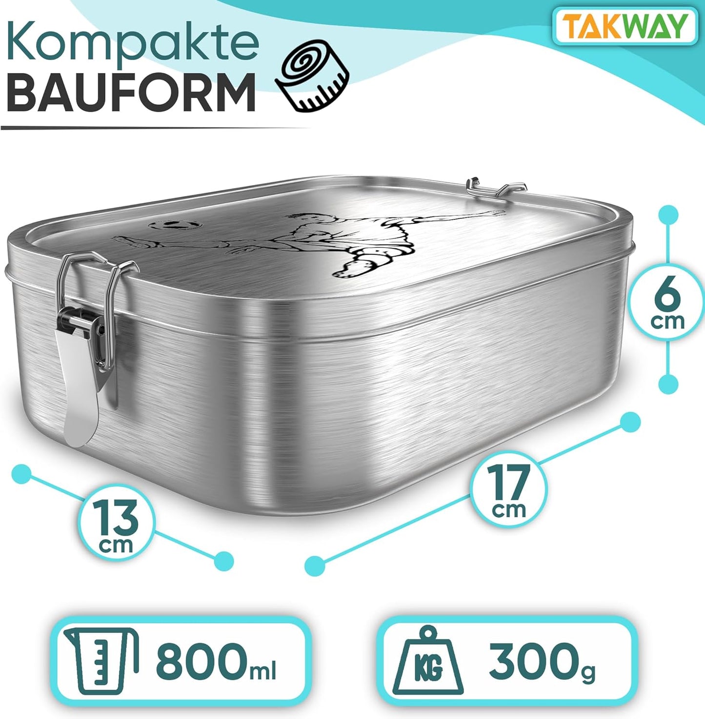 DB-02 Bento Box Brotdose, Trennsteg Fussball