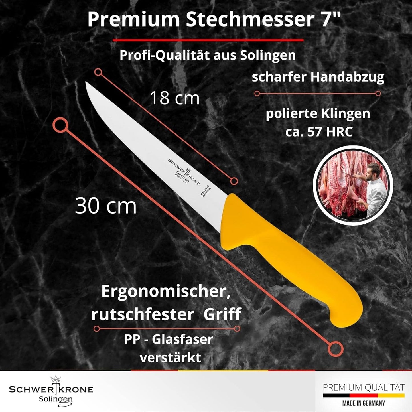 Metzgermesser Set, 3-teiliges Set