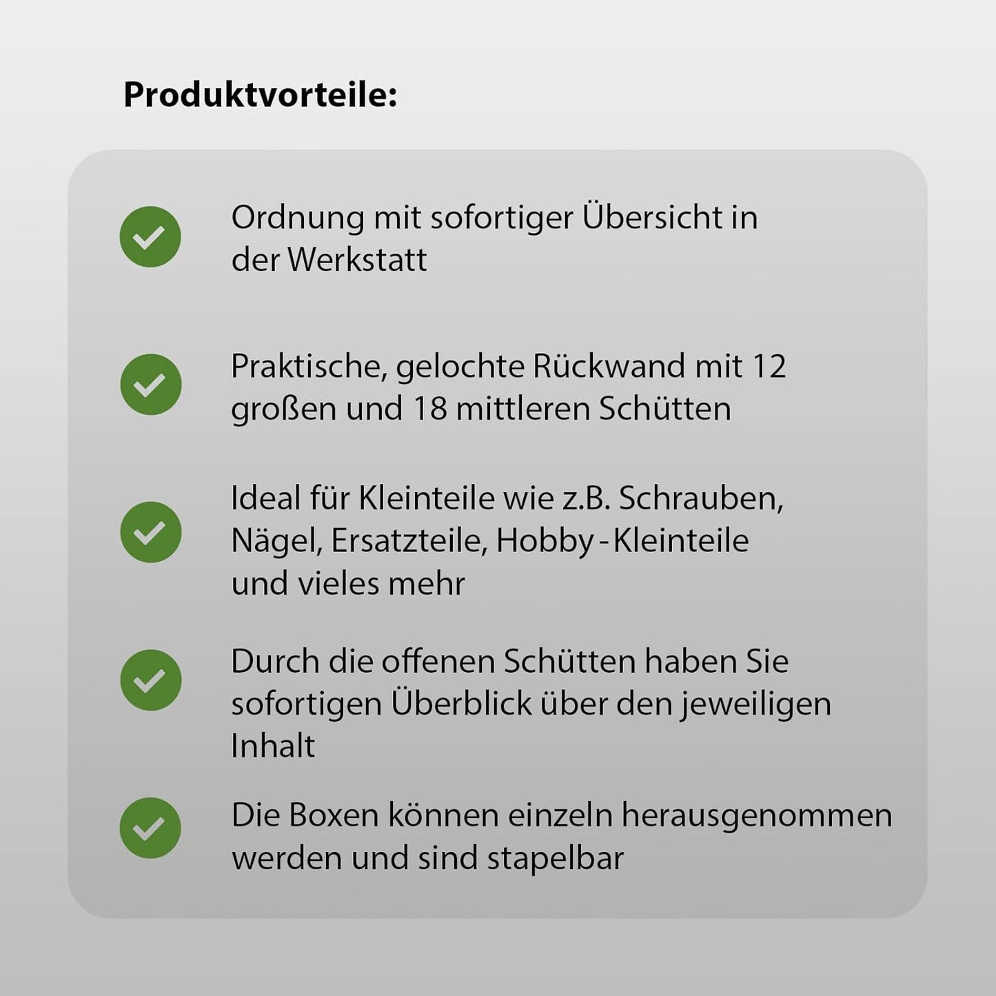 Stapelboxen mit Wandregal, Grün