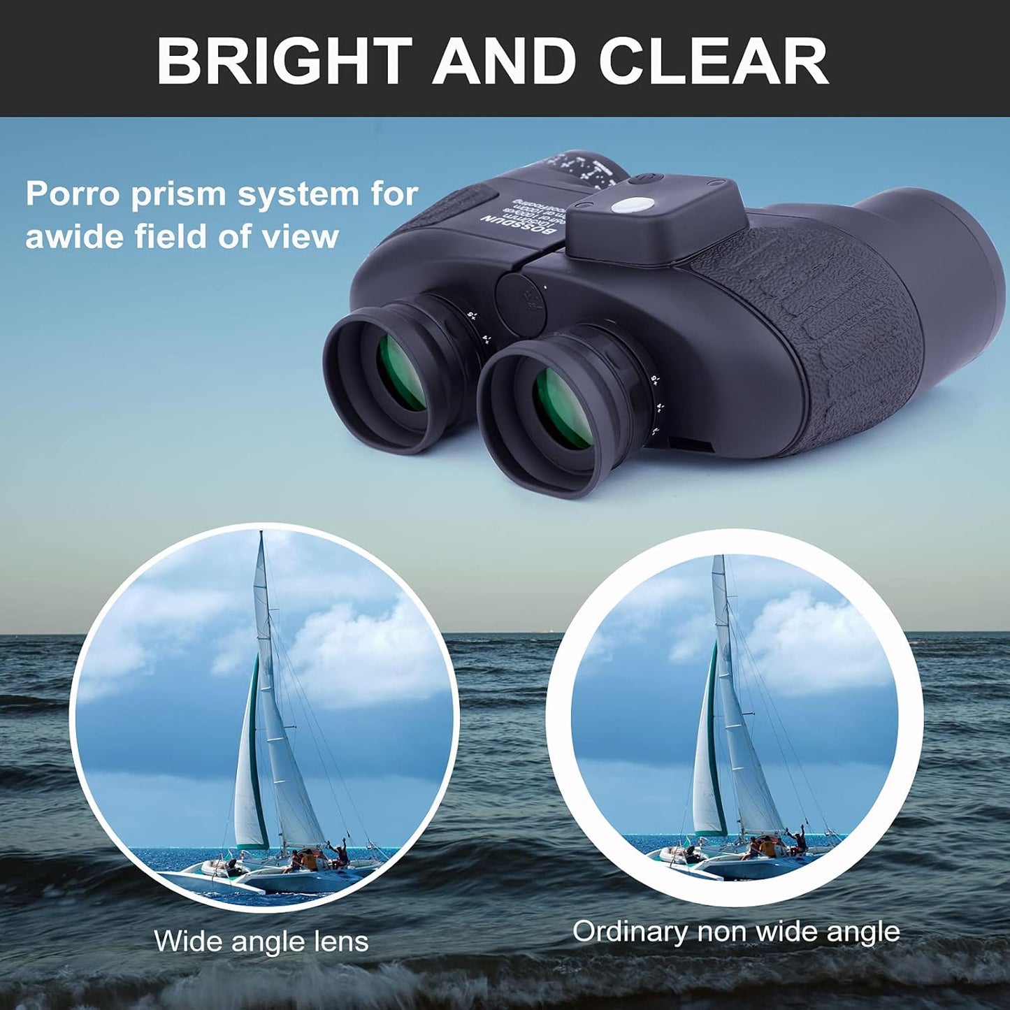 Marine Fernglas LP02B mit Kompass & Entfernungsmesser, LP02B