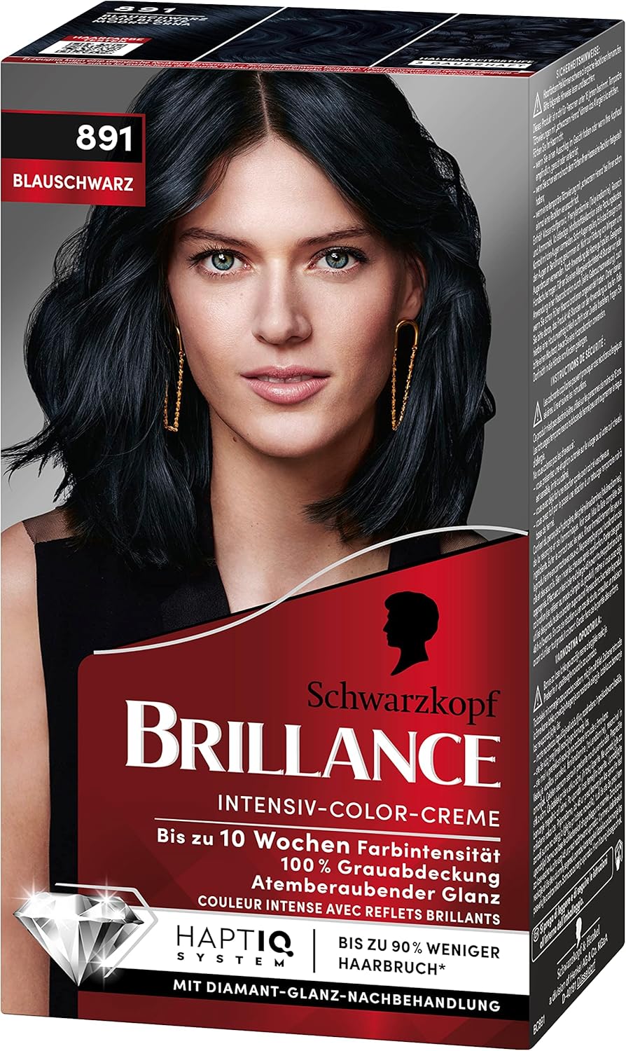 Intensiv-Color-Creme mit Diamant-Glanz, 3er-Pack, 891 Blauschwarz 1 stück (3er Pack)