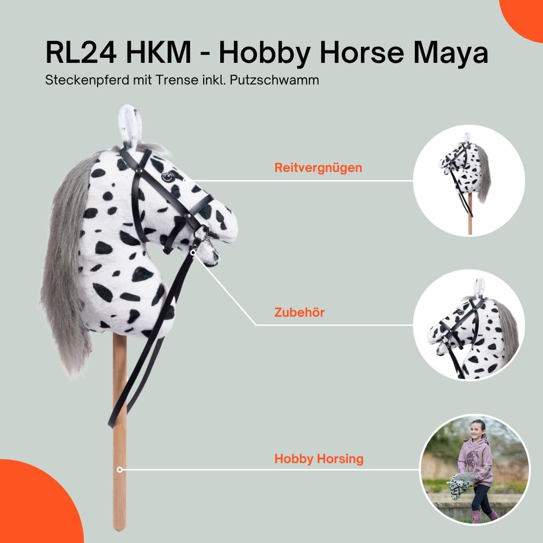 Hobby Horse Maya inkl. Putzschwamm & Trense, Maja (Weiss)