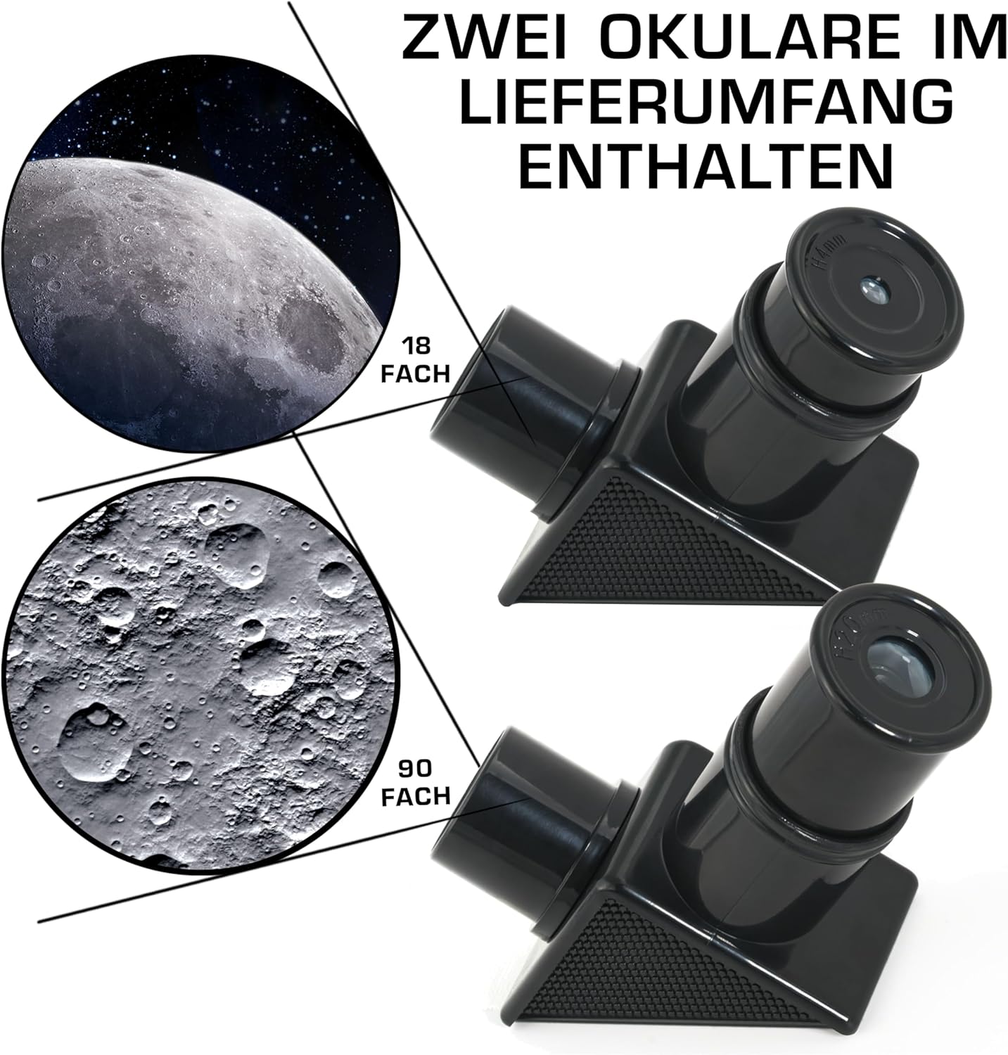 Kinder-Teleskop für den Mond mit 90-facher Vergrösserung