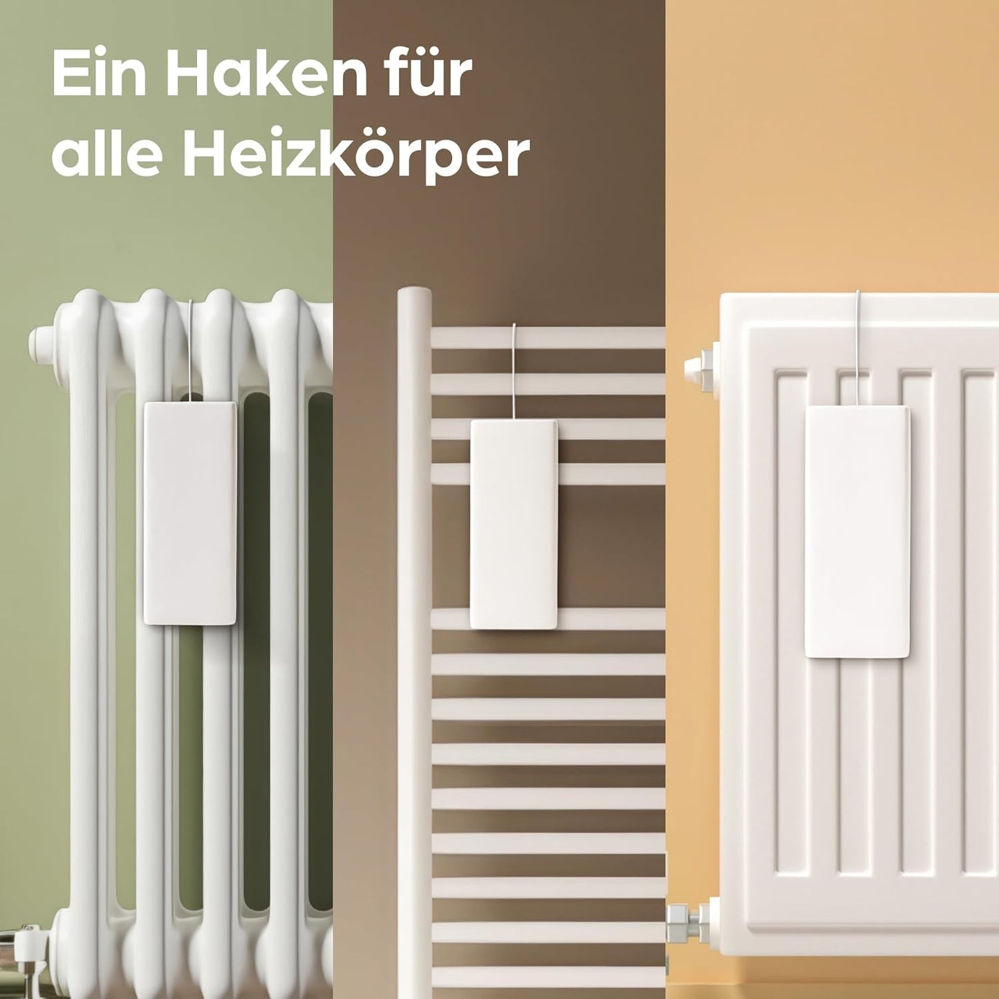 4er-Set Keramik-Luftbefeuchter für Heizkörper, 4er Set Weiss