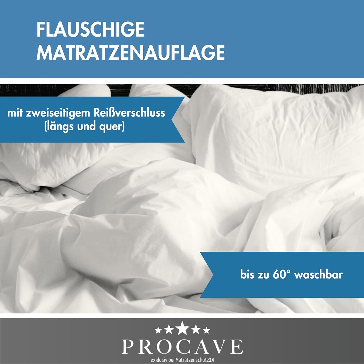 Matratzenbezug (60x190cm), 60x190cm|Höhe 16-22 cm