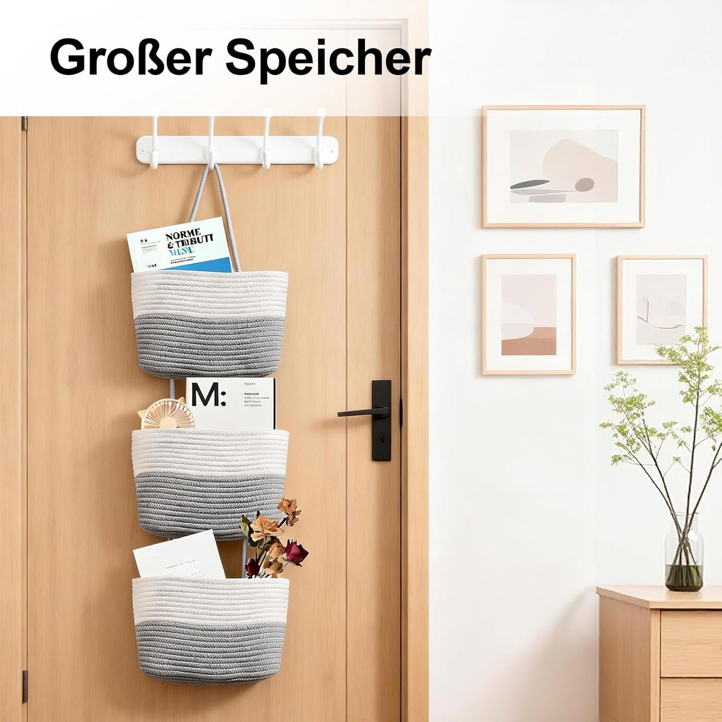 Hänge-Organizer, Weiss Grau