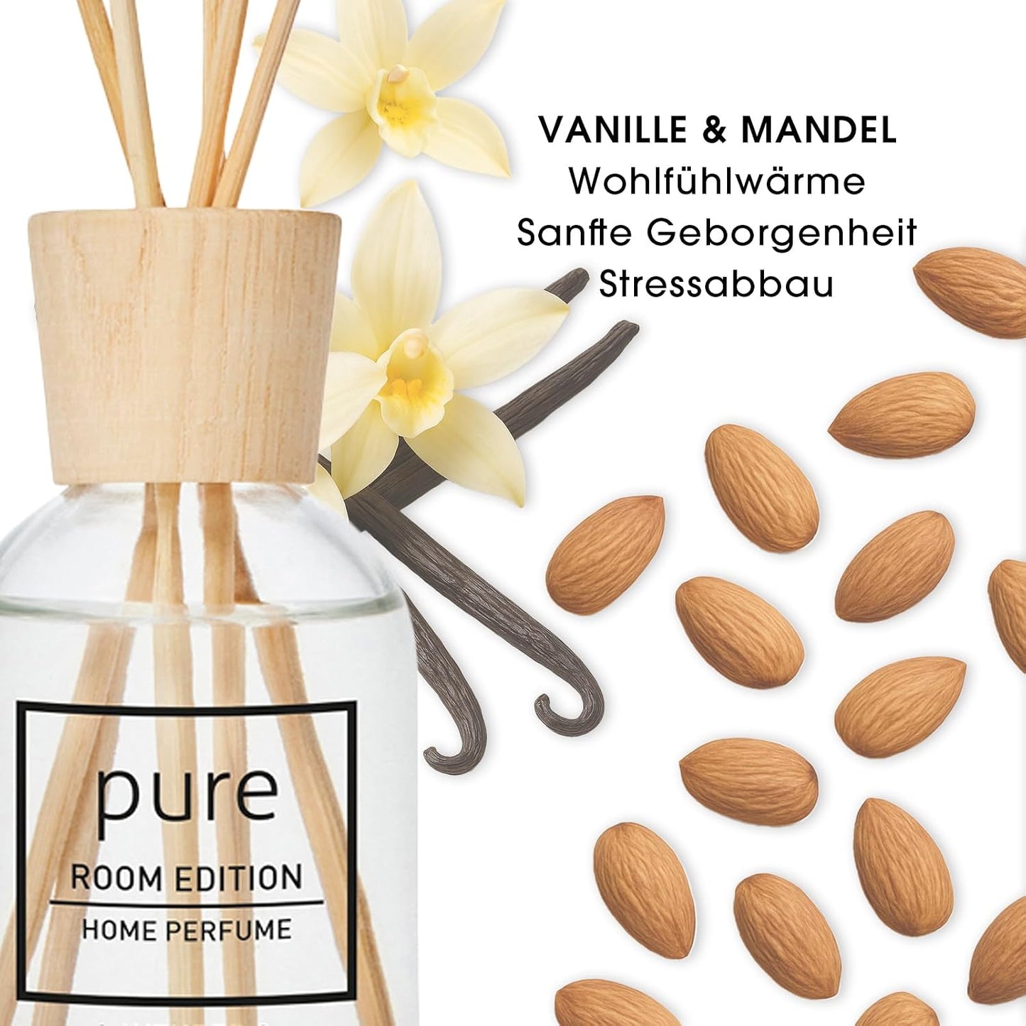 Duftöldiffusor Vanille & Mandel, Vanille & Mandel 250 ml (1er Pack)