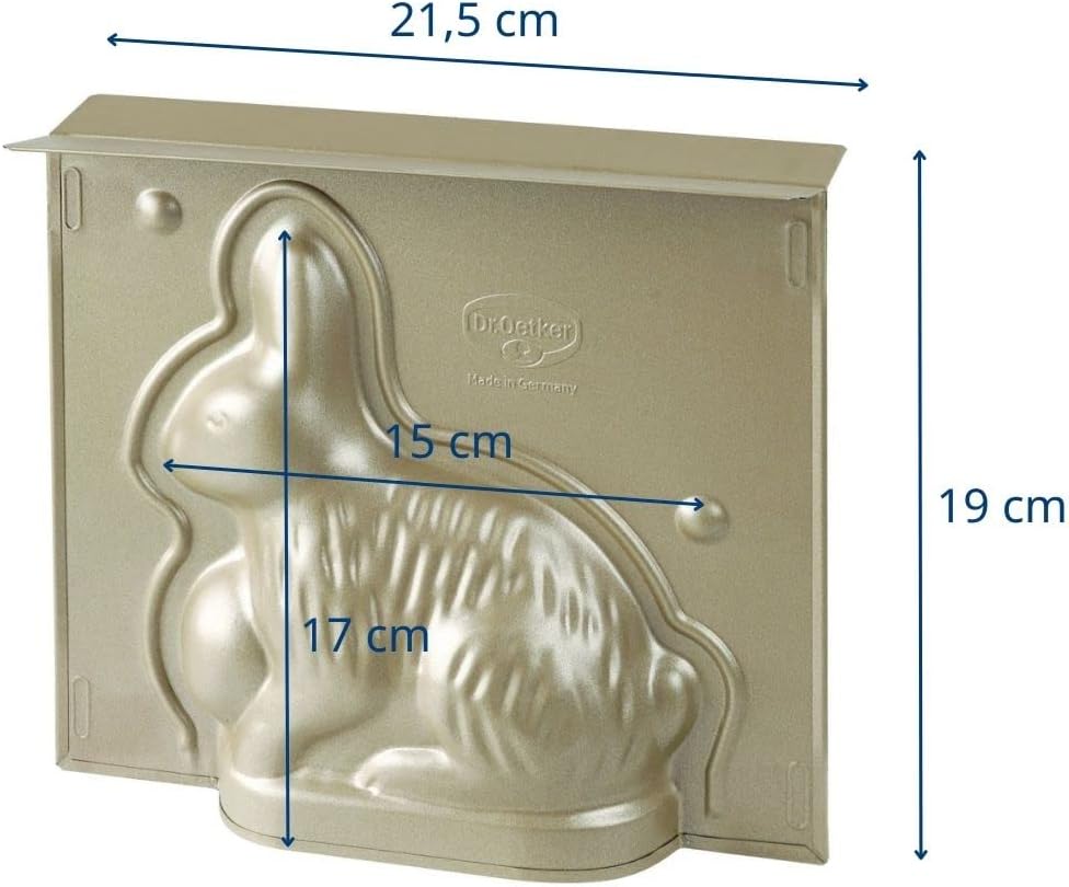 3D Osterhasen-Backform mit Antihaftbeschichtung, Hase