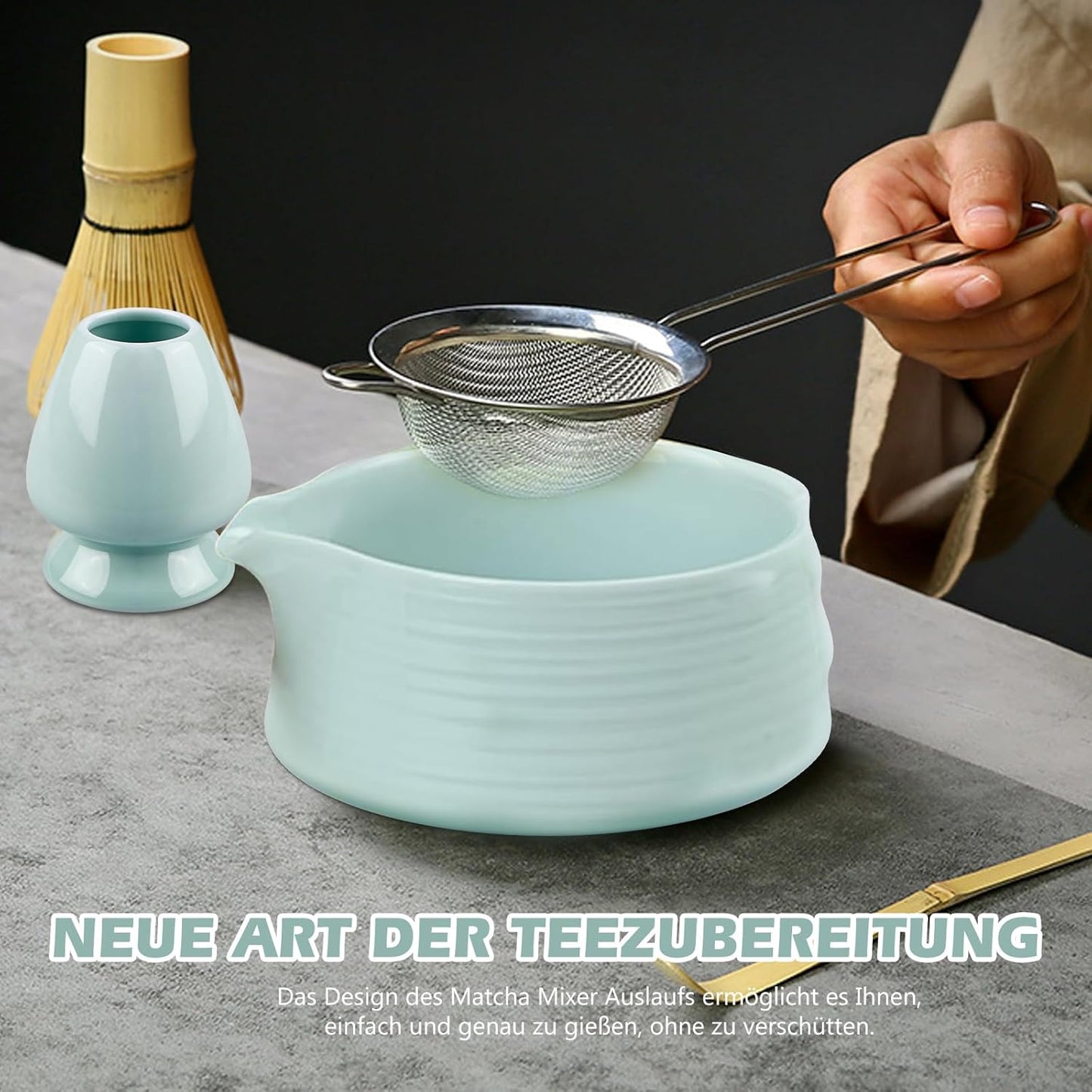 5-teiliges Matcha-Teeset, Seladon