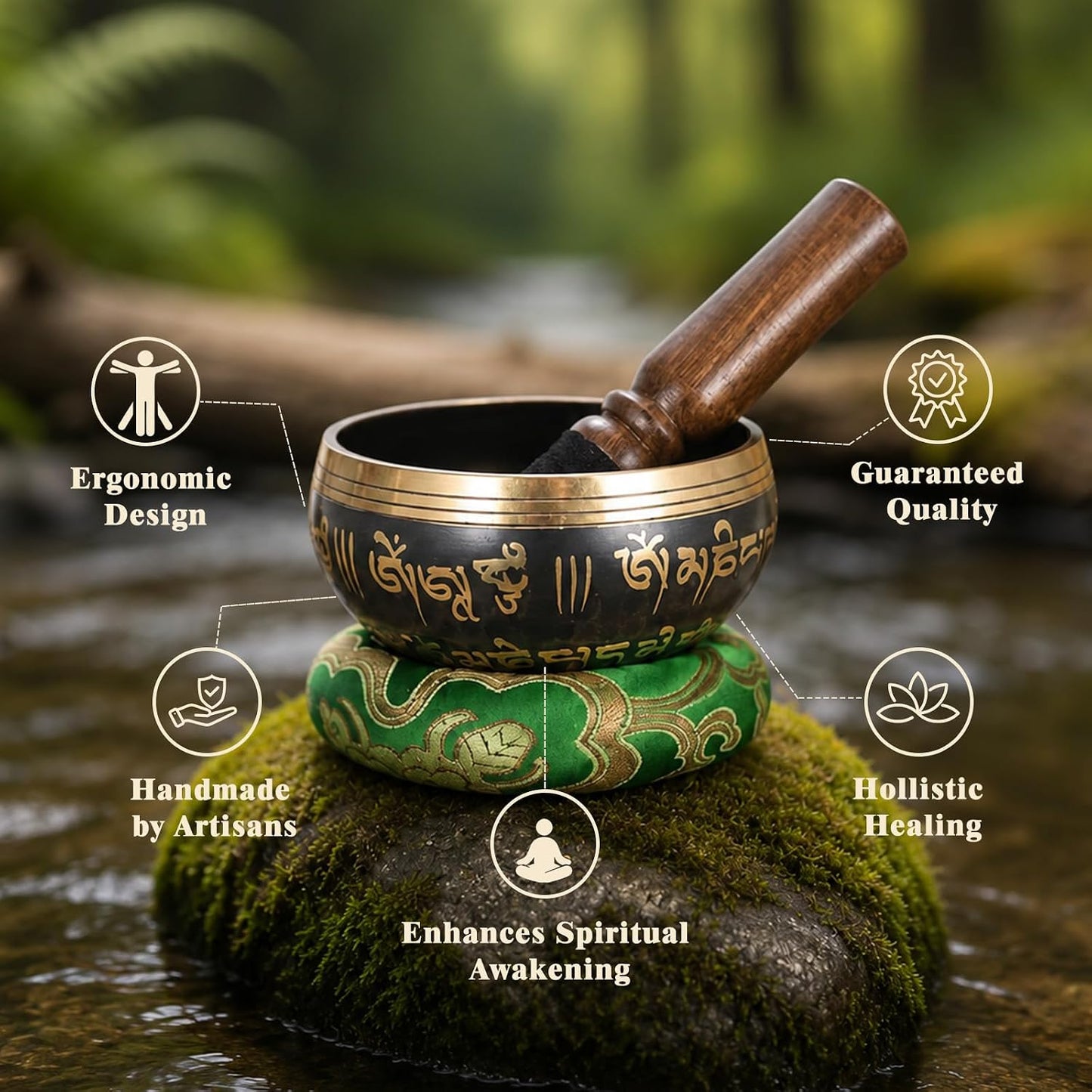 Klangschalen-Set für Meditation und Entspannung