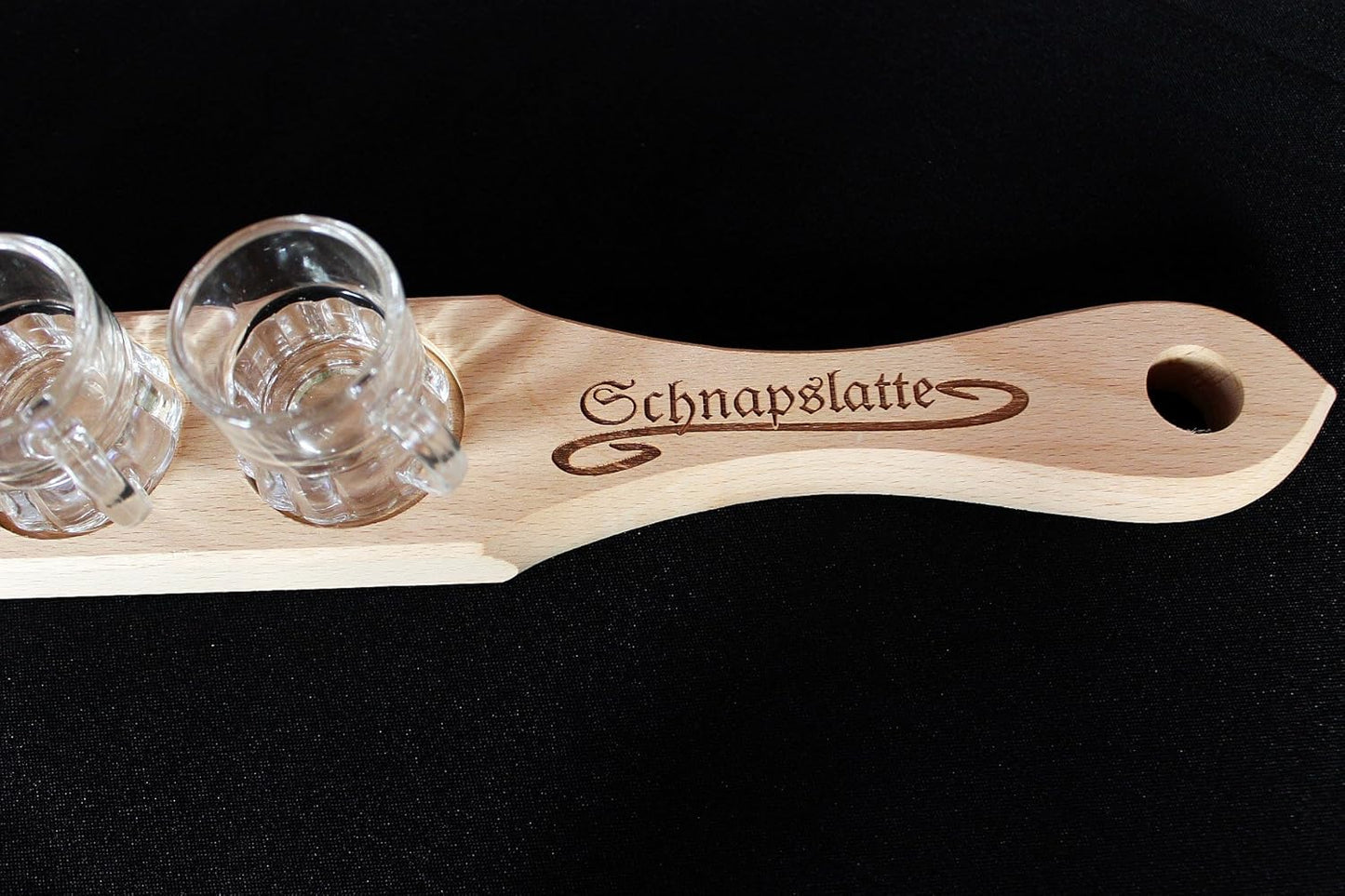 Schnapslatte mit 6 Gläsern