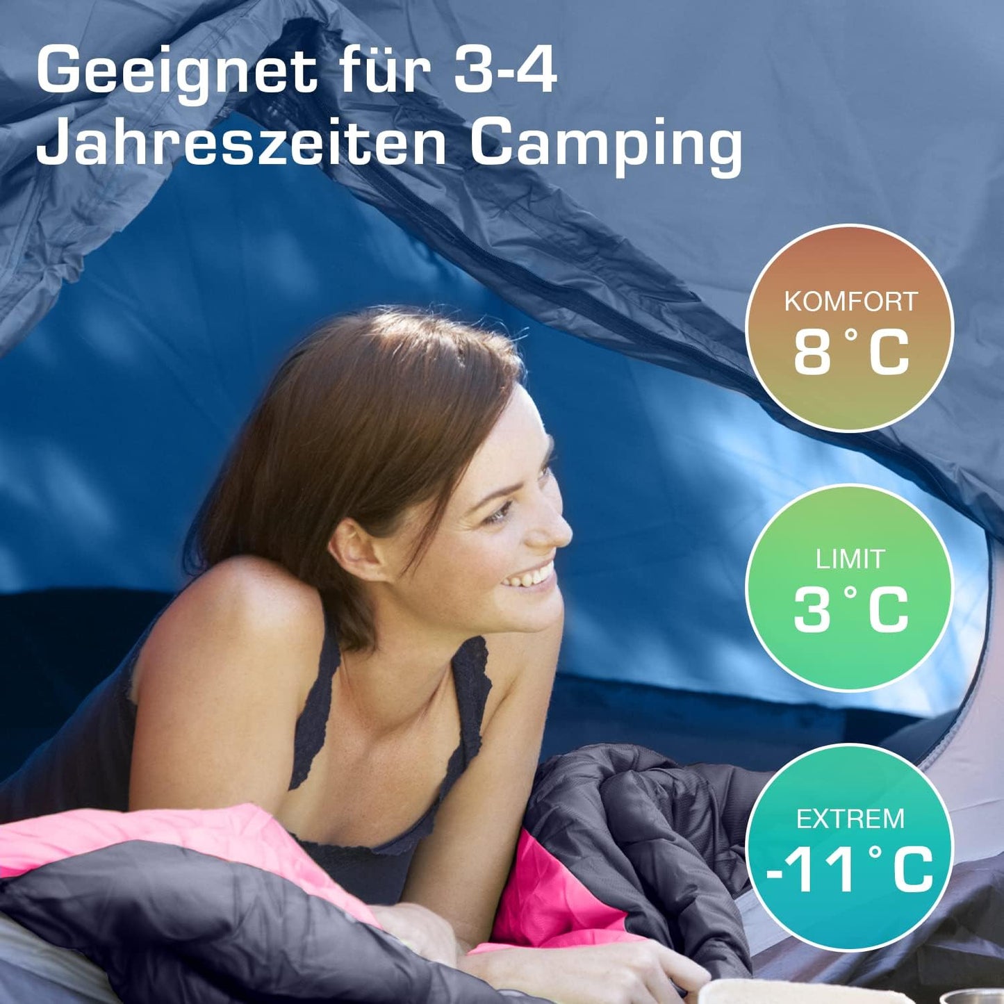 Mumienschlafsack, Pink