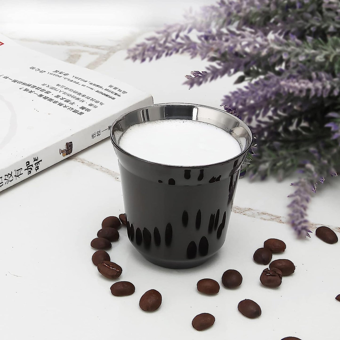 2er-Set Doppelwandige Espressotassen, 150 ml Gunmetal