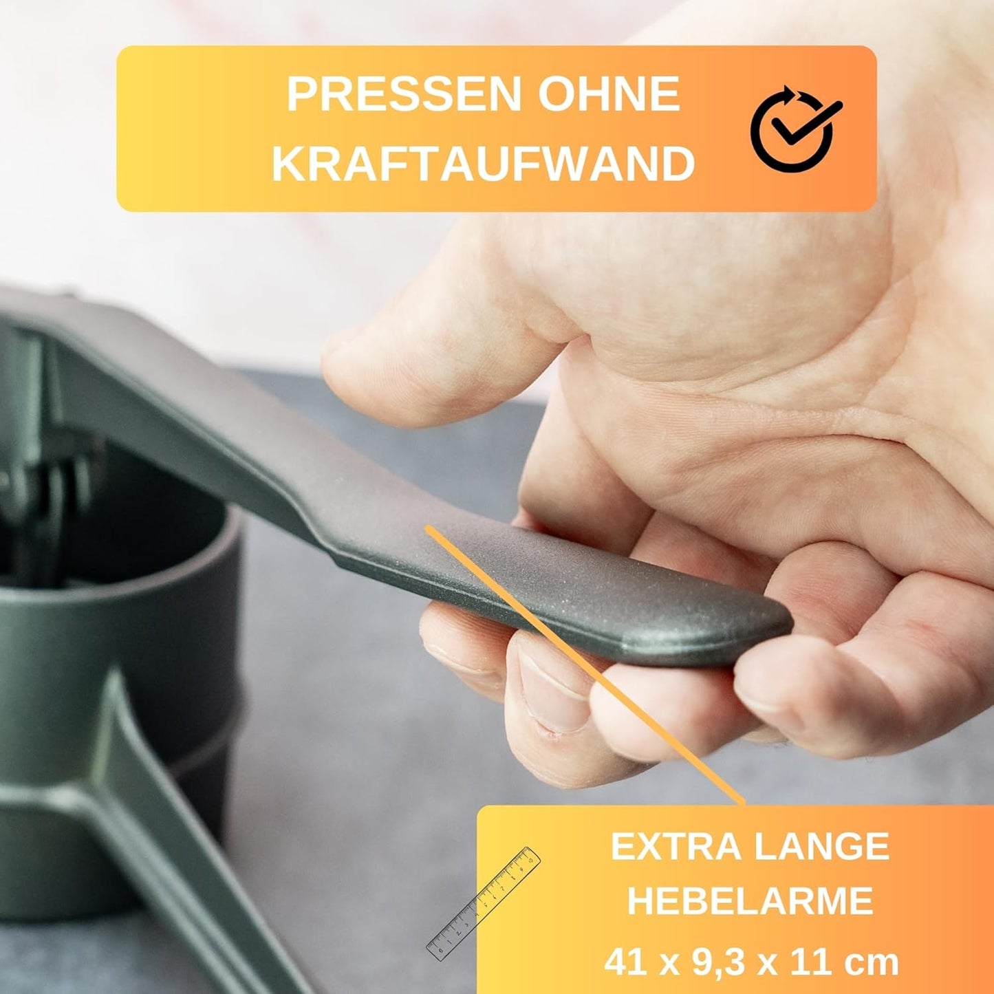 Spätzlepresse, Knöpfle - Rundloch Anthrazit