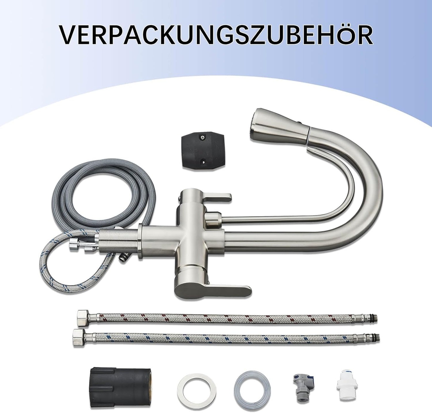Küchenmischbatterie, Gebürstetes Nickel