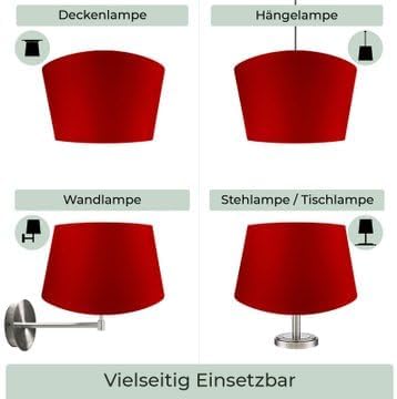 Lampenschirm, 35 cm, Rot XXL = ØU: 35cm | ØO: 27cm | H: 20cm