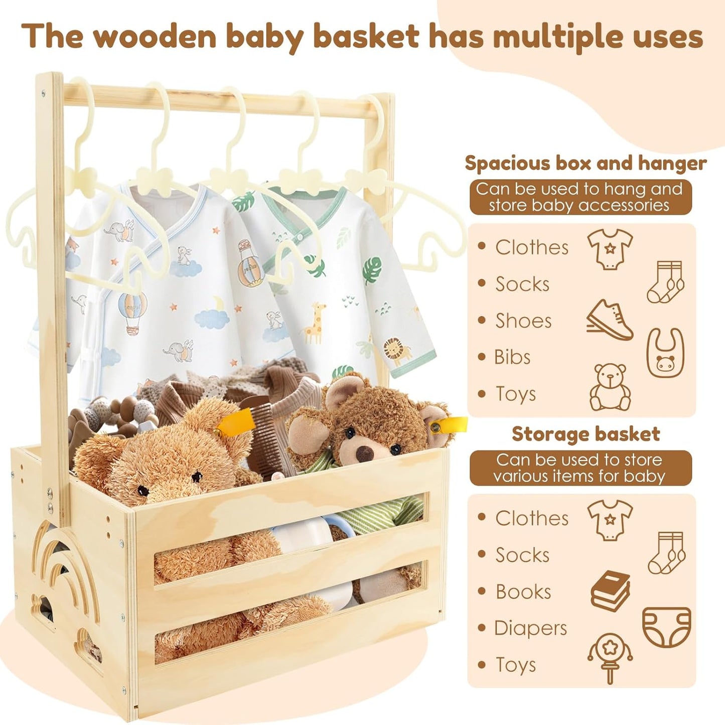 Babygeschenkkorb mit Kleiderstange
