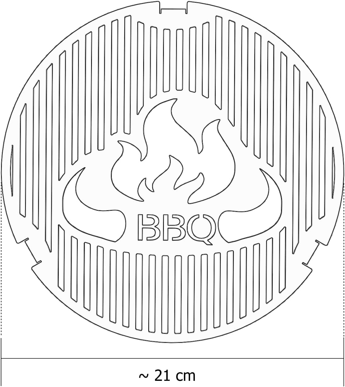 Grilleinsatz für Feuerplatte ø 20cm, BBQ Grilleinsatz ø 20cm