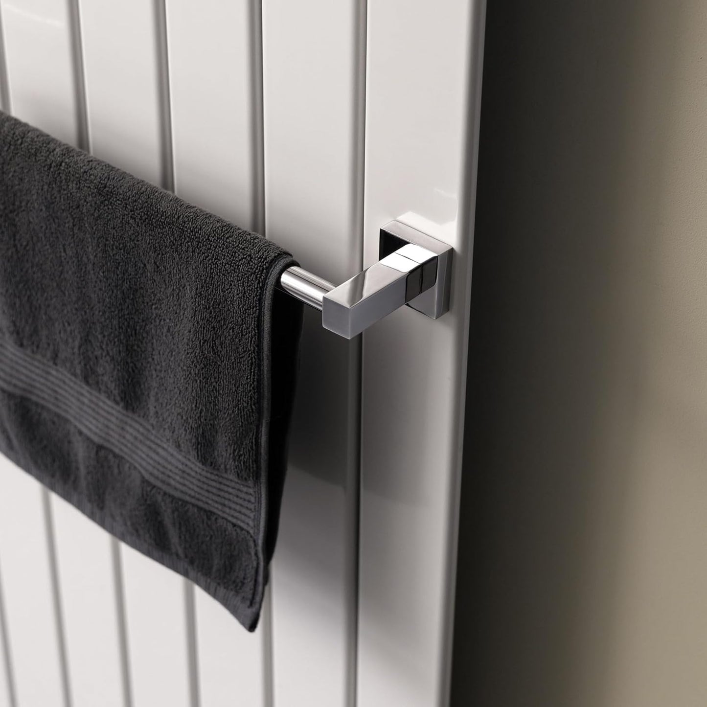 Ausziehbarer Handtuchhalter für Heizkörper, magnetisch, Einzelhalterung Chrom