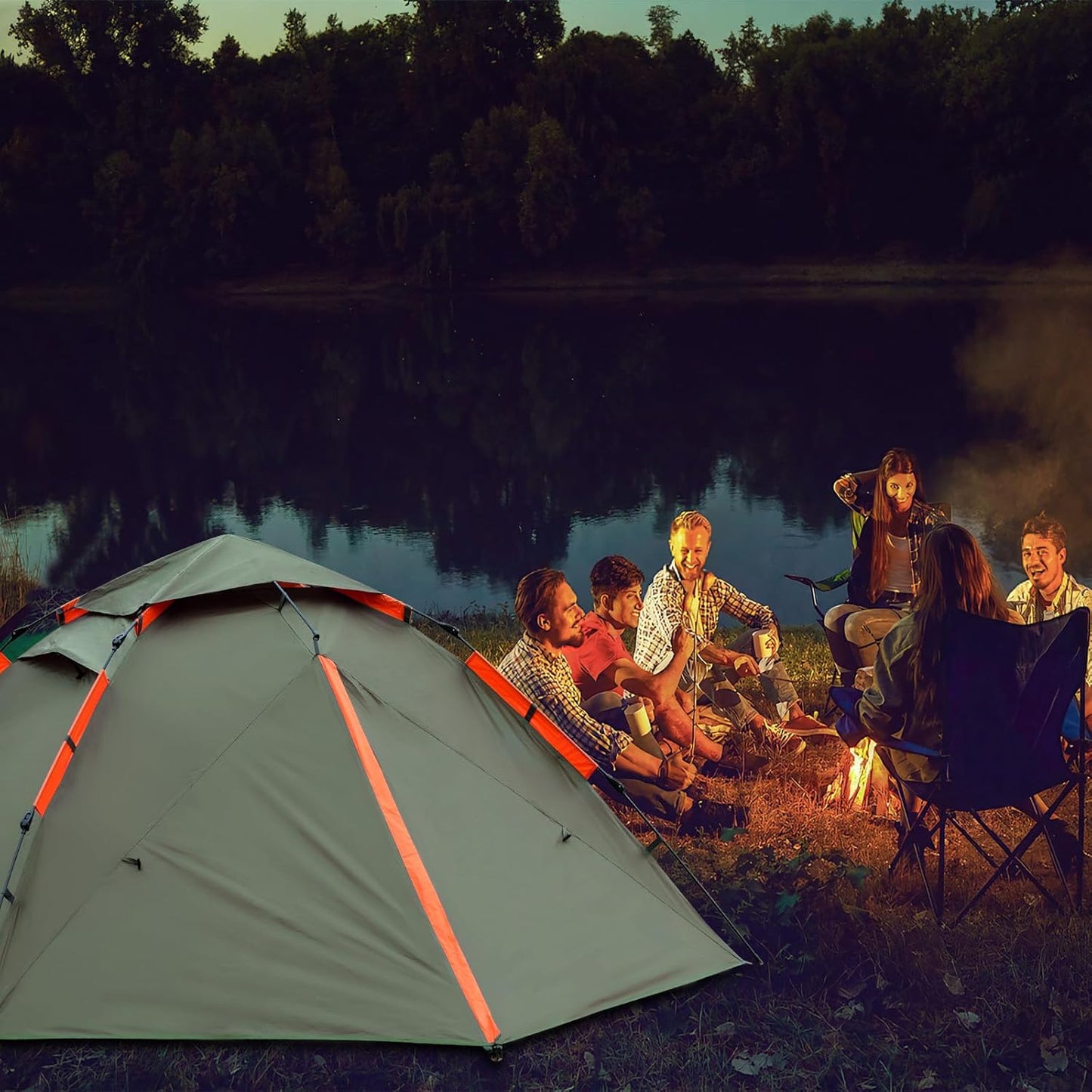 Pop Up Campingzelt für 2-4 Personen, wasserdicht