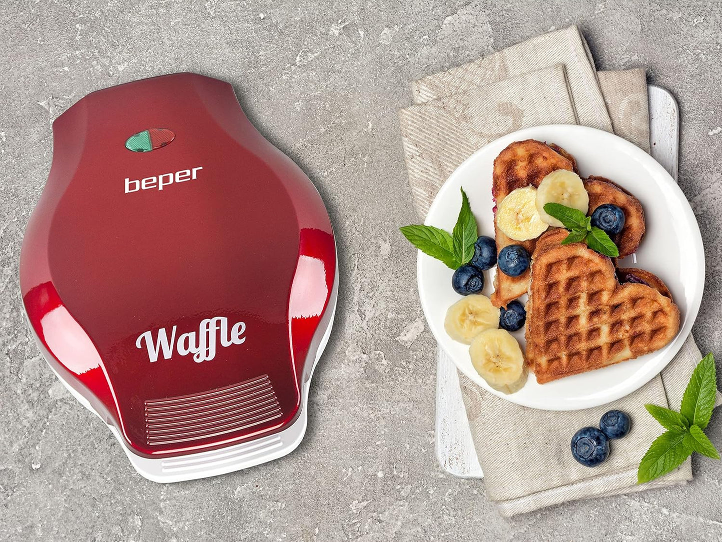 Waffeleisen für 5 Waffeln