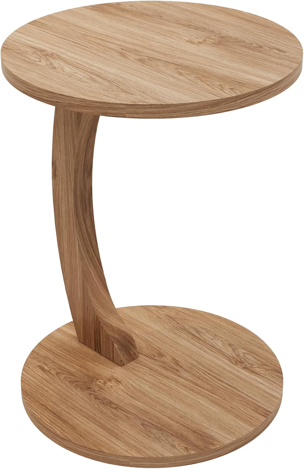 C Form Beistelltisch, Nussbaum-optik C-Form