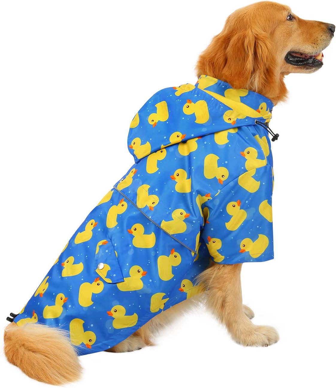 Hunde-Regenmantel mit Kapuze, XXX-Large Entenblau