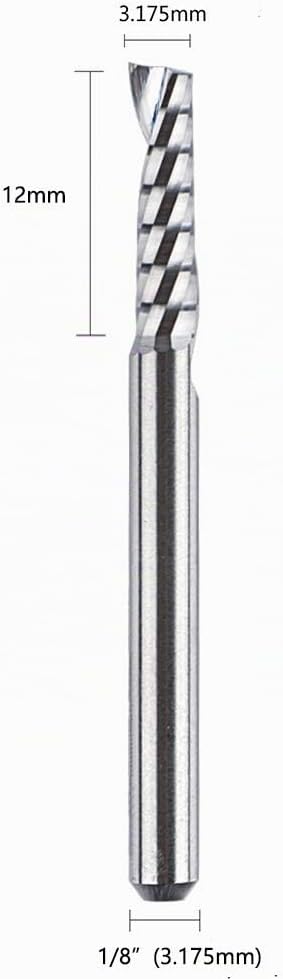 Einschneidiger CNC-Fräser-Set, 5 Stück, D3.1-L12-5pcs