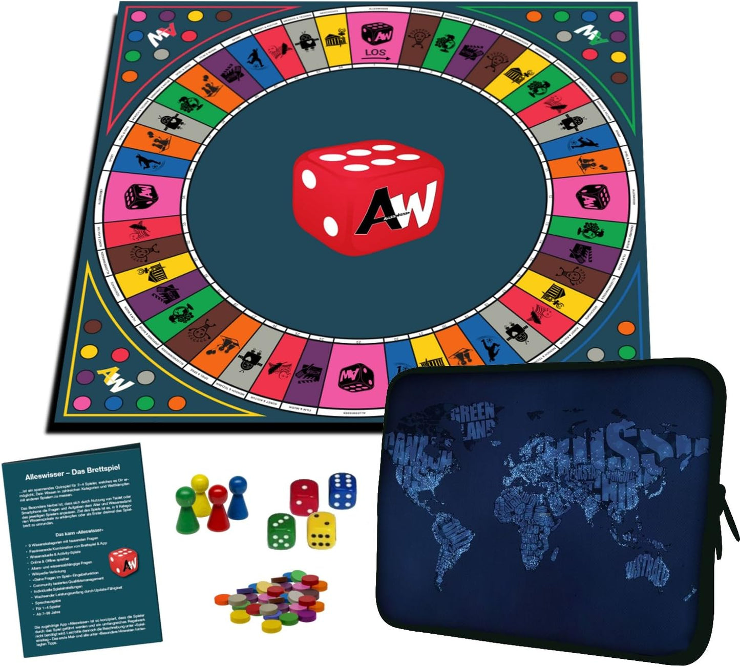Interaktives Quiz-Brettspiel, Tasche-design Erdkunde Länder