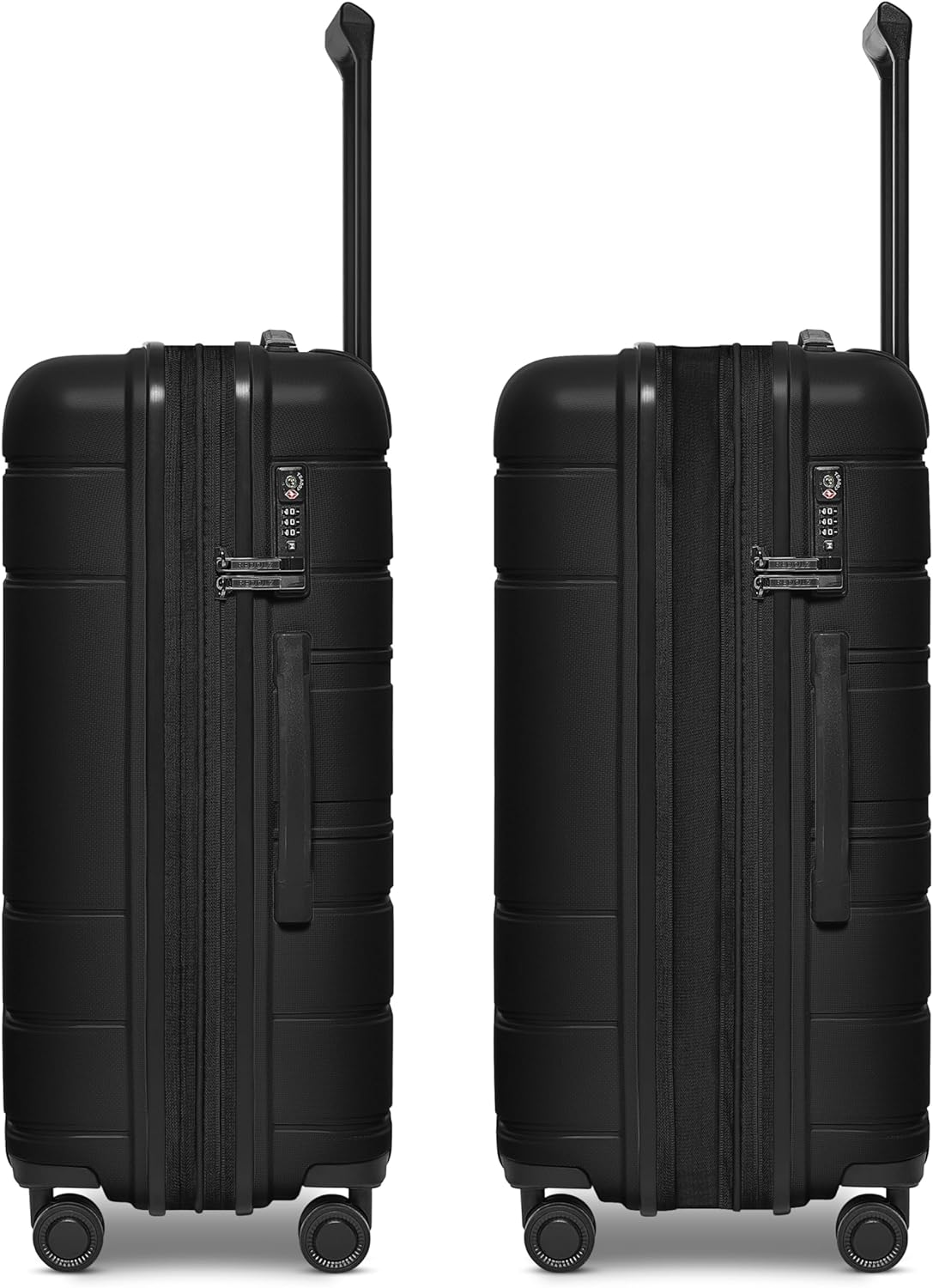 Essentials 11 Hartschalenkoffer-Set mit Dehnfalte, 3-teilig, Schwarz Kofferset+ (3-teilig) erweiterbar