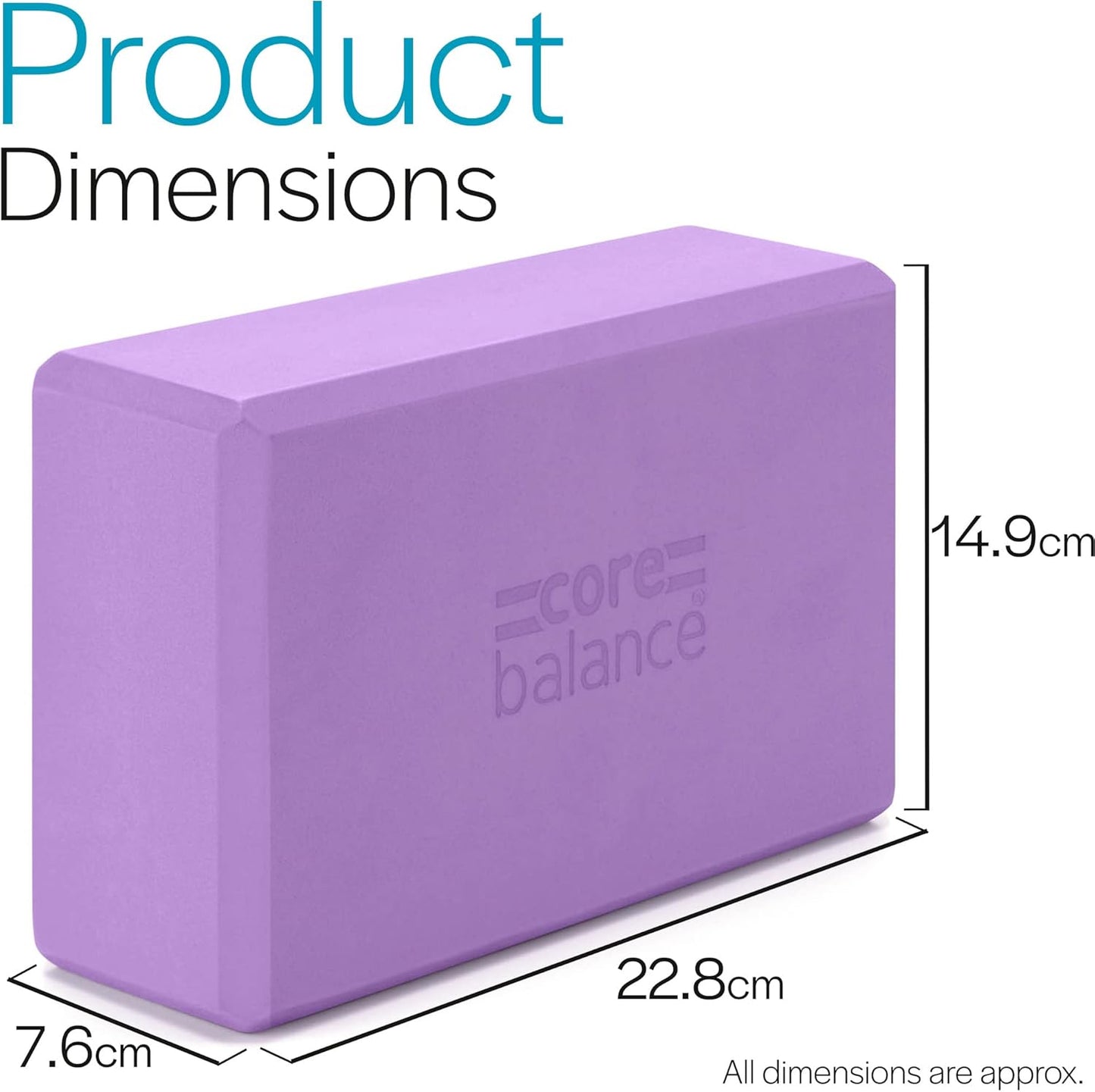 2er-Set Yoga-Block mit Gurt, Violett