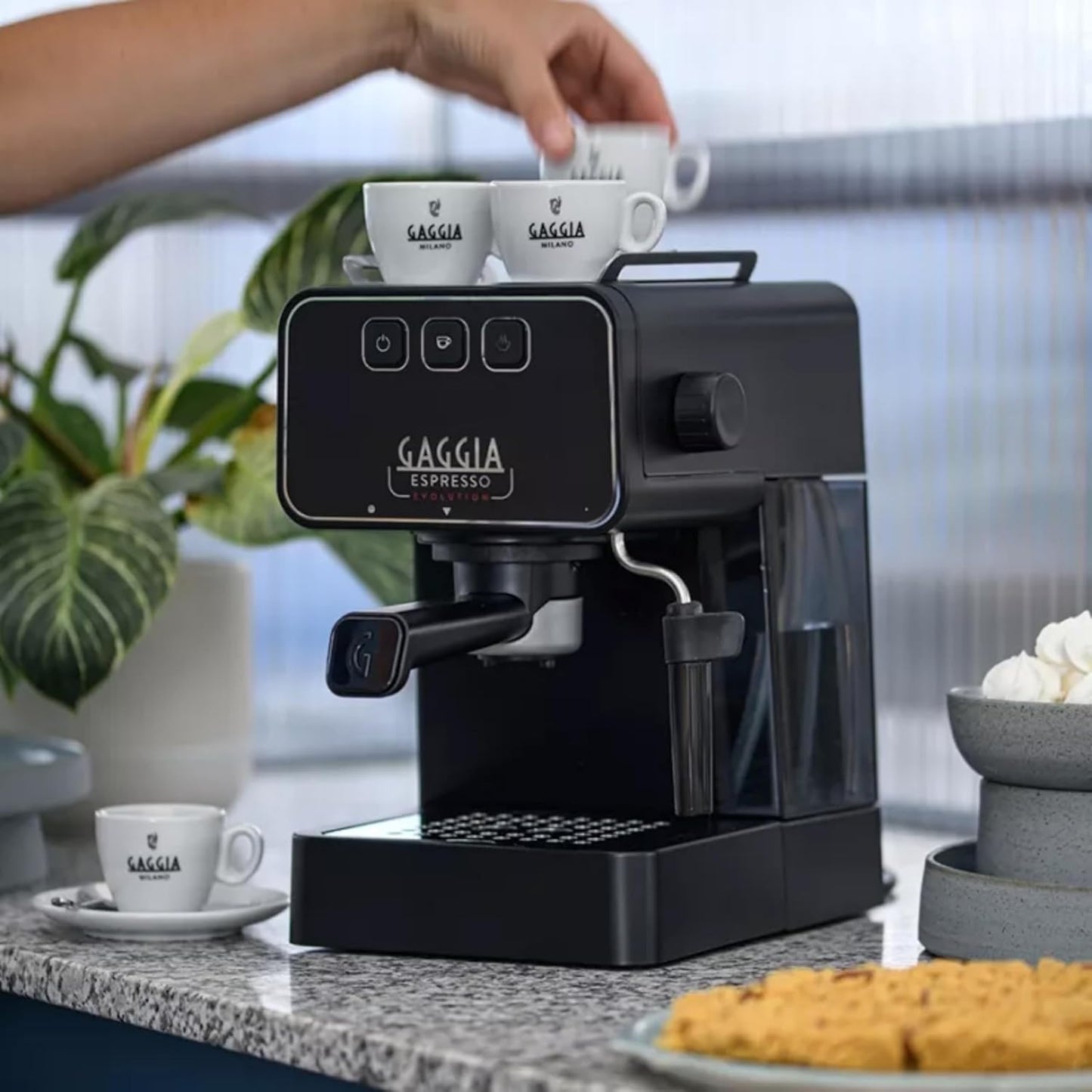 Espressomaschine mit PID Kesseltemperaturregler, Espresso Evolution Schwarz