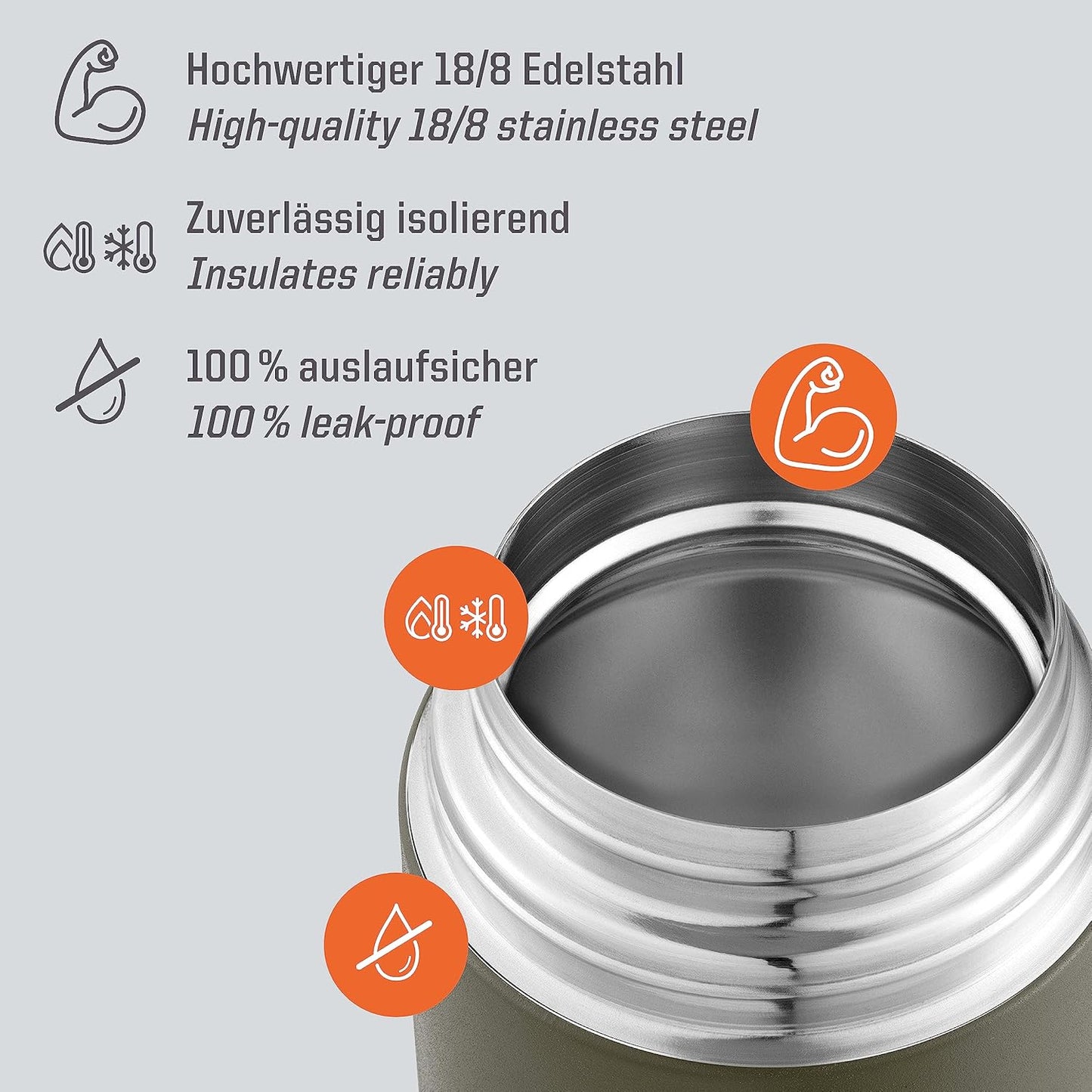 Isolier-Foodbehälter, Olivgrün 500 ml
