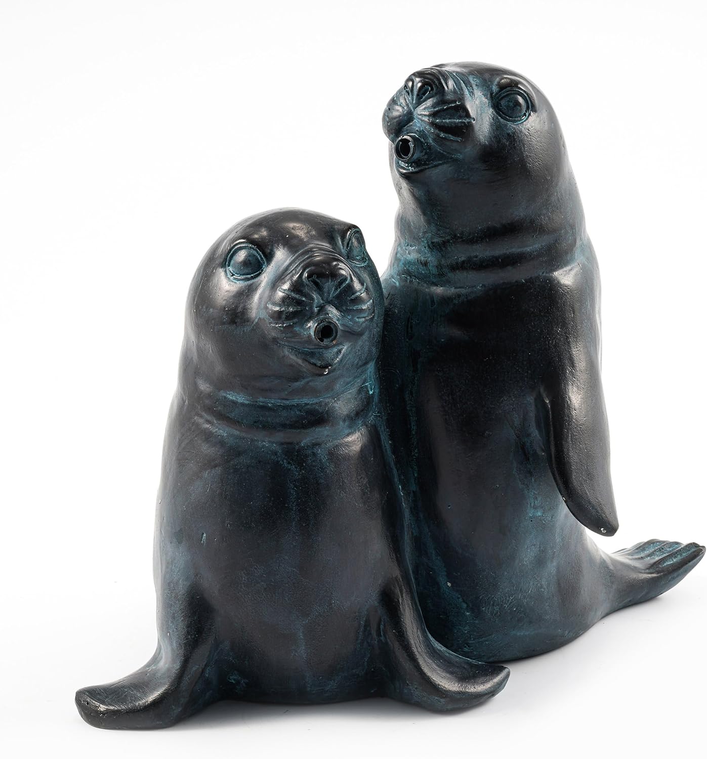 Wasserspeier Seehunde-Paar Gartenfigur
