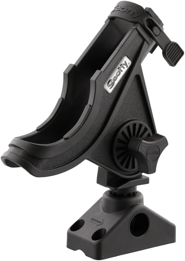 Rutenhalter für Spinnruten mit Halterung, Schwarz