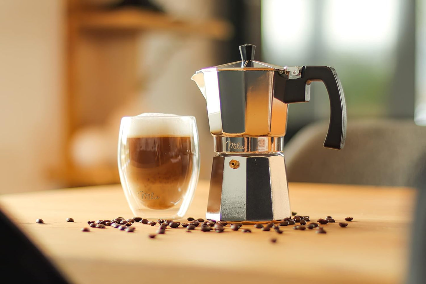 Espressokocher für 9 Tassen, Aluminium 9 Tassen (400ml)