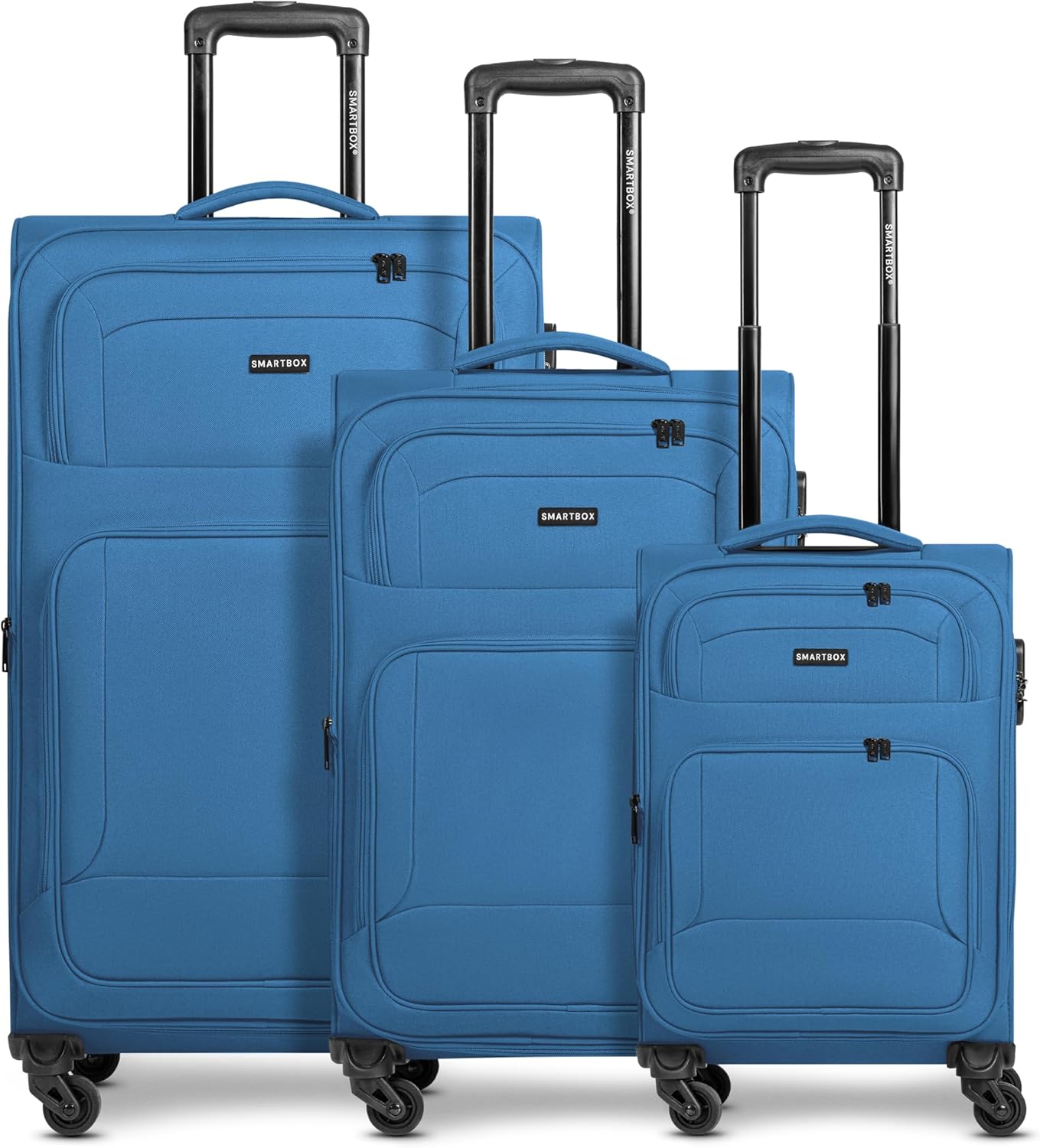 Weichgepäck Koffer-Set, Slate-blue Kofferset (3-teilig) erweiterbar