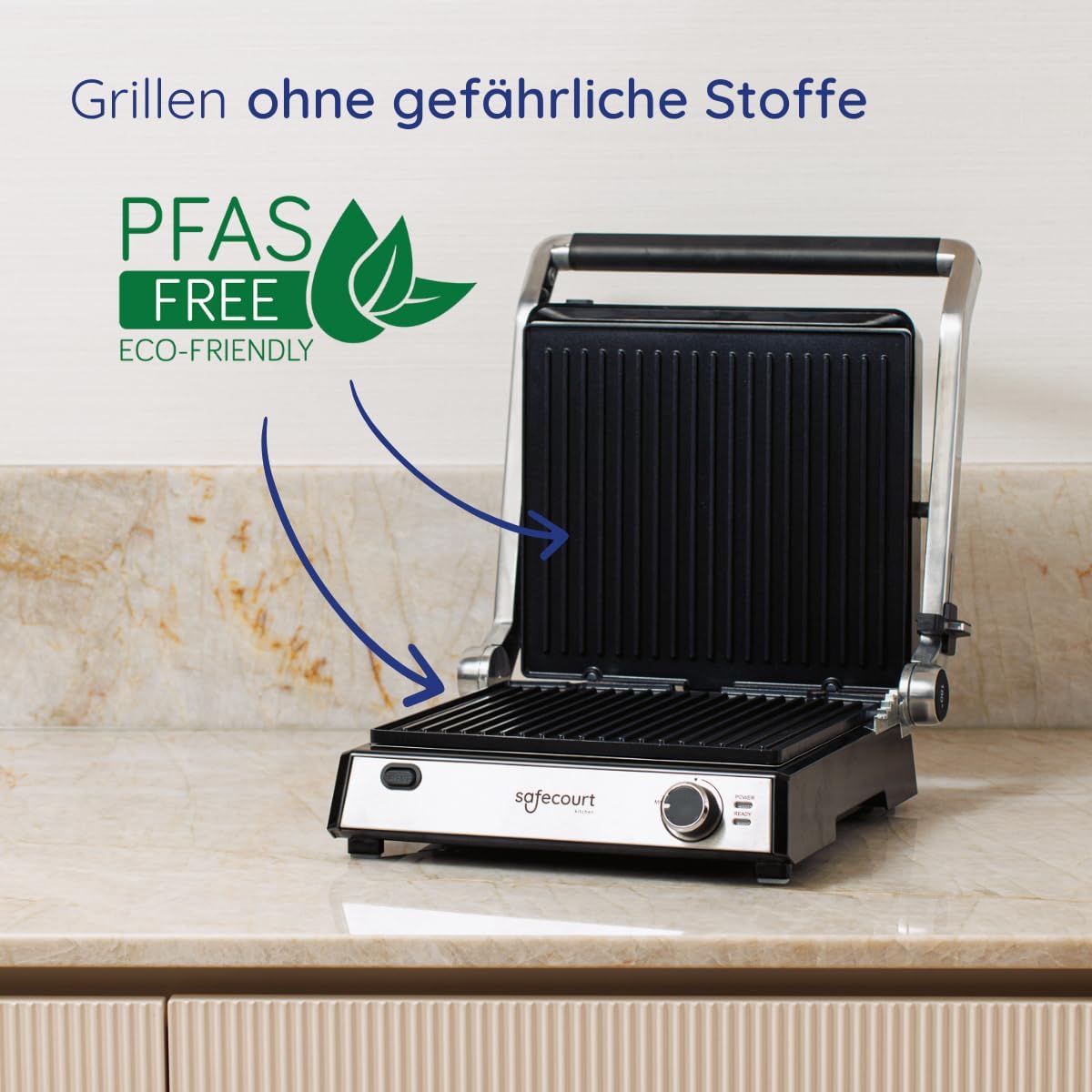 4-in-1 Kontaktgrill, Silber