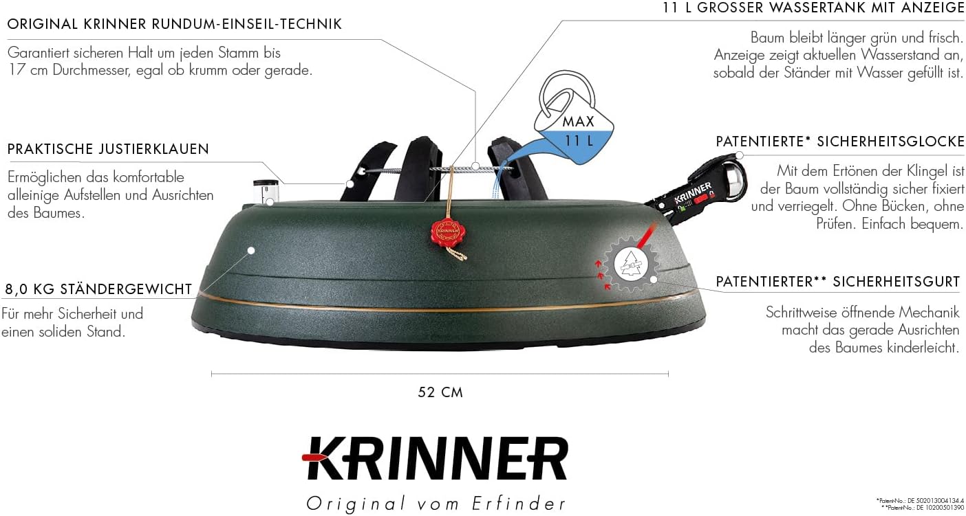 Weihnachtsbaumständer mit Sicherheitsglocke, XXL