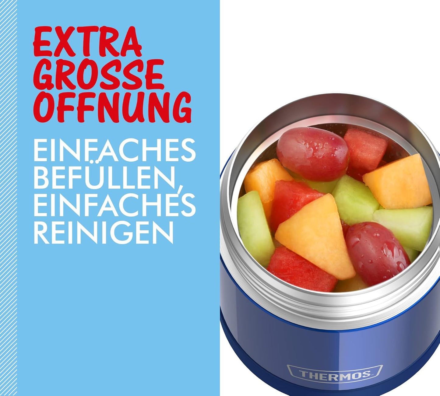 Isolier-Speisegefäss FUNTAINER Food Jar, blau Fassungsvermögen: 0,3 L, doppelwandiger Edelstahl, Navy